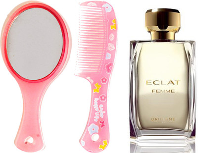 Oriflame Sweden Eclat Femme Eau de Toilette 50ml (30128) With Mirror & Comb Set(Set of 3)