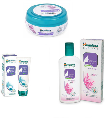 

Himalaya Nipple Care Butter, Intimate Wash, Soothing Body Butter Rose(Set of 3)