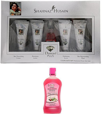 Shahnaz Husain Diamond plus facial kit 55 g and Ayur Skin Toner (Set of 2)(Set of 2)
