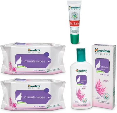 

Himalaya Intimate Wipes, Lip Balm, Intimate Wash(Set of 4)