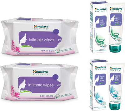 

Himalaya Intimate Wipes, Anti Rash Cream, Nipple Care Butter, Intimate Wipes(Set of 4)