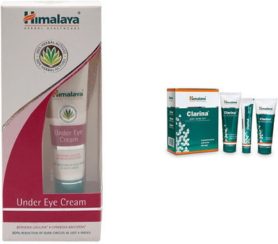

Himalaya under eye cream,clarina anti acne kit(Set of 4)