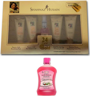 

Shahnaz Husain 24 Carat Gold Facial Kit 40 g and Ayur Skin Toner (Set of 2)(Set of 2)