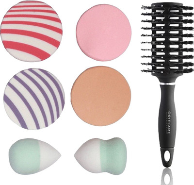 

Oriflame Sweden Blow-Drying Brush (27134) With Puff Sponge(Set of 7)