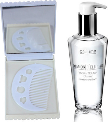 

Oriflame Sweden Diamond Cellular Micellar Solution Cleanser 200ml (21339) with Comb Mirror Set(Set of 3)