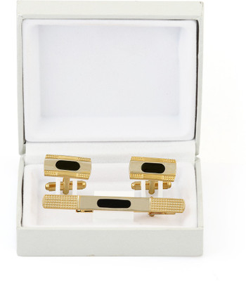 Maruti Tie Brass Cufflink & Tie Pin Set(Gold) Maruti Tie Brass Cufflink & Tie Pin Set(Gold)