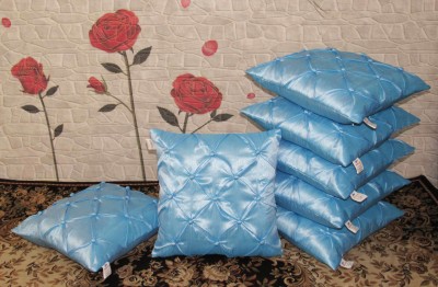 ZIKRAK EXIM Self Design Cushions Cover(Pack of 7, 40 cm*40 cm, Light Blue)