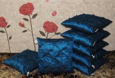 ZIKRAK EXIM Self Design Cushions Cover(Pack of 7, 40 cm*40 cm, Dark Blue)