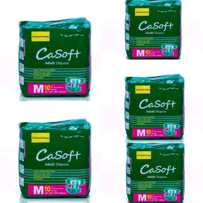 

Quick Shel CASOFT SUPER ABSORBENCY CORE:ULTRA DRY TOP LAYER:WETNESS INDICATOR:LEAK GUARD Adult Diapers - M(50 Pieces)