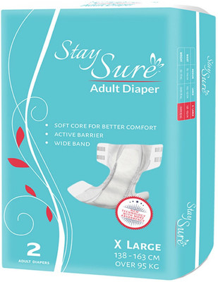 Staysure STAY SURE Adult Diapers - XL(2 Pieces)