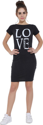 Aayu Women Bodycon Black Dress Aayu Women Bodycon Black Dress