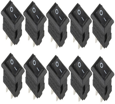 

TechWiz 2 Pin ON/OFF I/O SPST Snap in Mini Rocker Switch (Pack of 10) Educational Electronic Hobby Kit