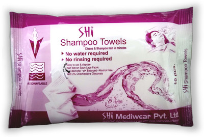 

SHI Shampoo Towel- No Water & Rinsing Required (PACK OF 10)(Pack of 10)