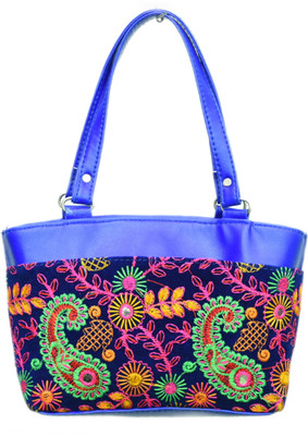 

Kalakriti Handicrafts Hand-held Bag(Blue)