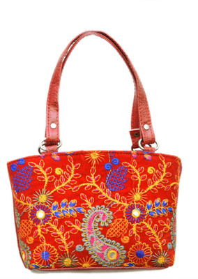 

Kalakriti Handicrafts Hand-held Bag(Red)