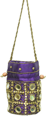 

Kalakriti Handicrafts Pouch Potli(Purple)