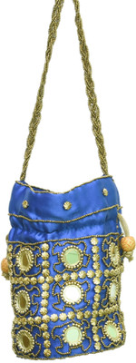 

Kalakriti Handicrafts Pouch Potli(Blue)