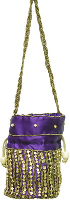 

Kalakriti Handicrafts Pouch Potli(Purple)