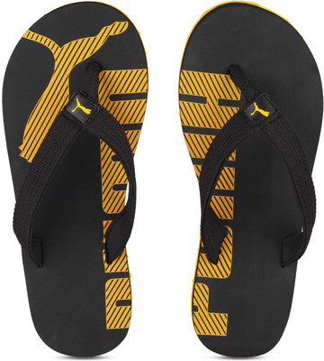 

Puma Boys & Girls Slip On Slipper Flip Flop(Black, Puma black-spectra yellow
