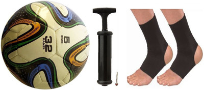 

FACTO POWER Football Tricolor with Air Pump and Pair of Anklet Football Kit