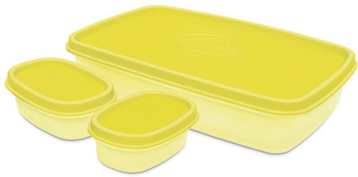 

Milton i fresh container 3 Containers Lunch Box(1000 ml), Yellow
