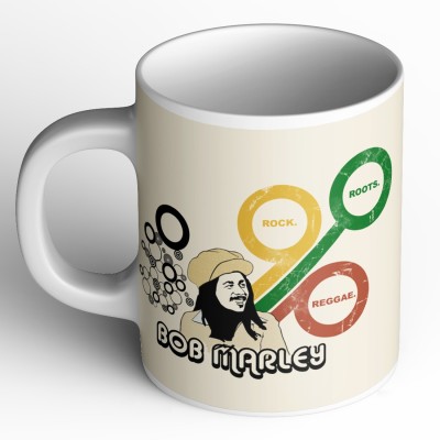 Abaronee Bob Marley Roots, Rock, Reggae Ceramic Coffee Mug(350 ml)