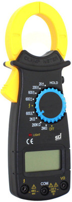 

Smiledrive Digital LCD Handheld Clamp Volt Meter Multimeter AC/DC Voltage Tester-Portable Voltage Meter Digital Multimeter(Black 2000 Counts)