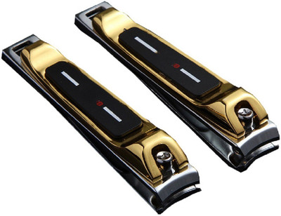 

DOCOSS Pack Of 2-Quality Gold Nail Cutter Clippers Toe Nails & Fingernail With Filer For Men Women-27
