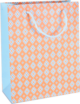 

Enwraps Printed Party Bag(Orange, Pack of 12)