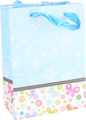 

Enwraps Printed Party Bag(Blue, Pack of 12)