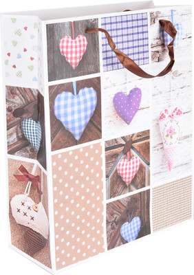 Enwraps Printed Party Bag(Brown, Pack of 12)