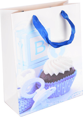 

Enwraps Printed Party Bag(Blue, Pack of 12)