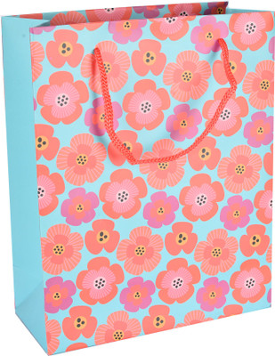 Enwraps Printed Party Bag(Red, Pack of 12)