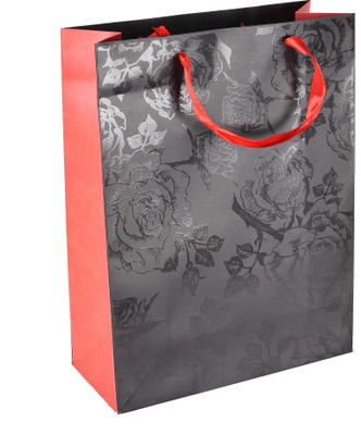 

Enwraps Printed Party Bag(Black, Pack of 12)