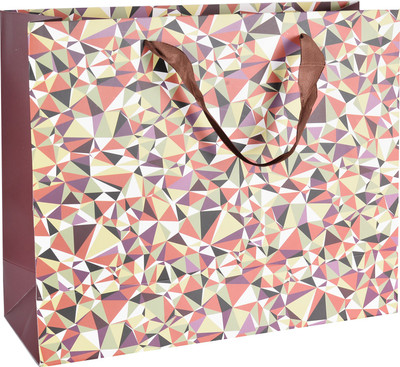 Enwraps Printed Party Bag(Brown, Pack of 12)
