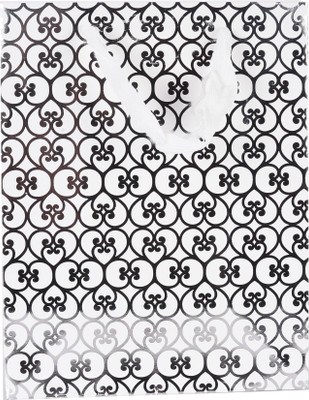 Enwraps Printed Party Bag(Silver, Pack of 12)