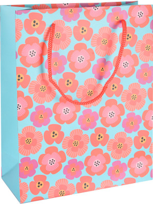 Enwraps Printed Party Bag(Red, Pack of 12)
