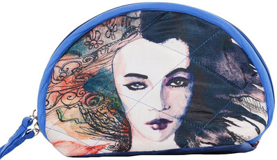 

Bagaholics Multipurpose Cosmetic Makeup Multi utility Pouch Travel Toiletry Kit Printed Pouch(Blue)