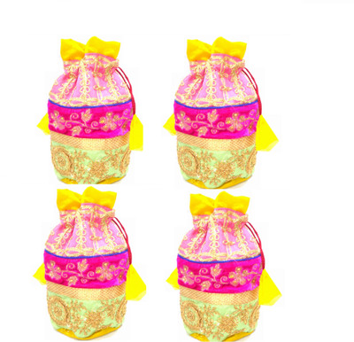 

SUVASANA Jaipur Women Handmade Festive Multicolor Wedding Gift Potli Potli(Multicolor)