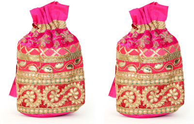 

SUVASANA Jaipur Women Handmade Festive Multicolor Wedding Gift Potli Potli(Multicolor)