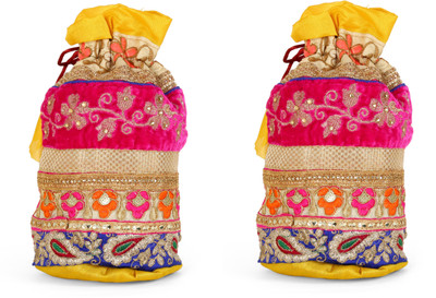 

SUVASANA Jaipur Women Handmade Festive Multicolor Wedding Gift Potli Potli(Multicolor)