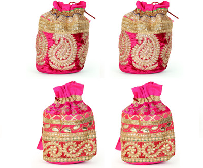

SUVASANA Jaipur Women Handmade Festive Multicolor Wedding Gift Potli Potli(Multicolor)