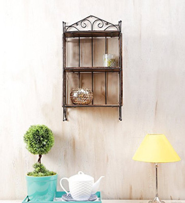Onlineshoppee Wooden Wall Shelf(Number of Shelves - 3, Brown)