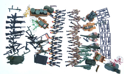 

Aparnas Action Figures Army Men Soldier Military Playset With Scaled Vehicles ( 84pcs)Multicolor)
