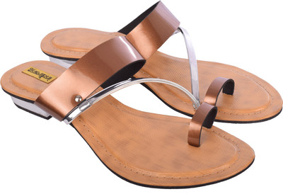 

Indirang Women Gold Flats