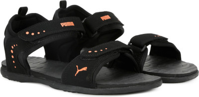 

Puma Men Puma Black-Vermillion Orange Sandals