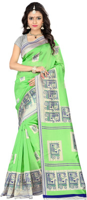 Rightshape Printed Mysore Art Silk Saree(Multicolor)