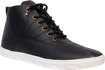 

AK traders I shoes black color ankle shoes Casuals For Men(Black