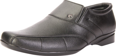 

Dokmen Black Men's Formal Shoes Slip On For Men(Black