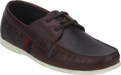 

Red Tape Men Leather Boat Shoes For Men(Brown, Red brn